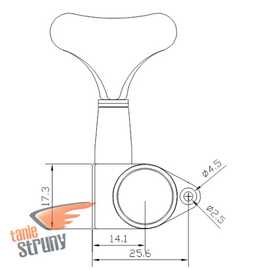 Klucz basowy Warwick chrom - lewy