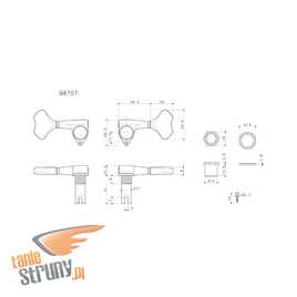 Klucz Gotoh GB707 do gitary basowej  czarny błysk