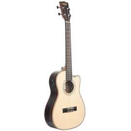 Ukulele Barytonowe Kala Solid Spruce Top Ebony Cutaway z Pokrowcem