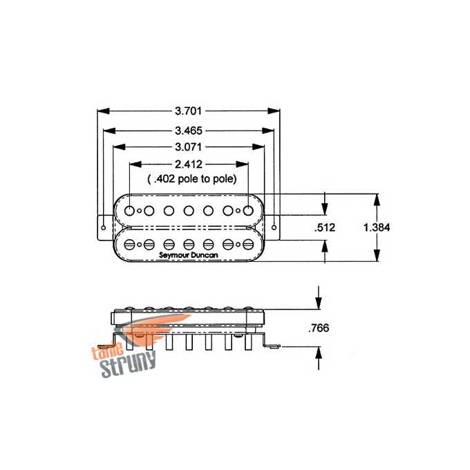 Seymour Duncan SH-6 Duncan Distortion neck 7 strings, czarne